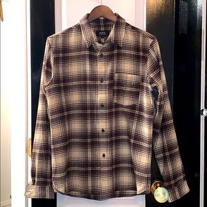 APC Men’s Plaid Flannel Shirt